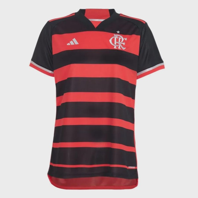 Camisa do Flamengo I 24 adidas - Feminina - Foto 1
