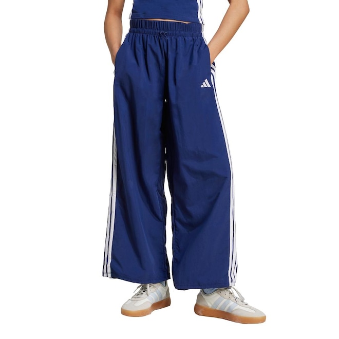 Calça Malha adidas Parachute Essentials Três Listras Lifestyle - Feminina - Foto 1