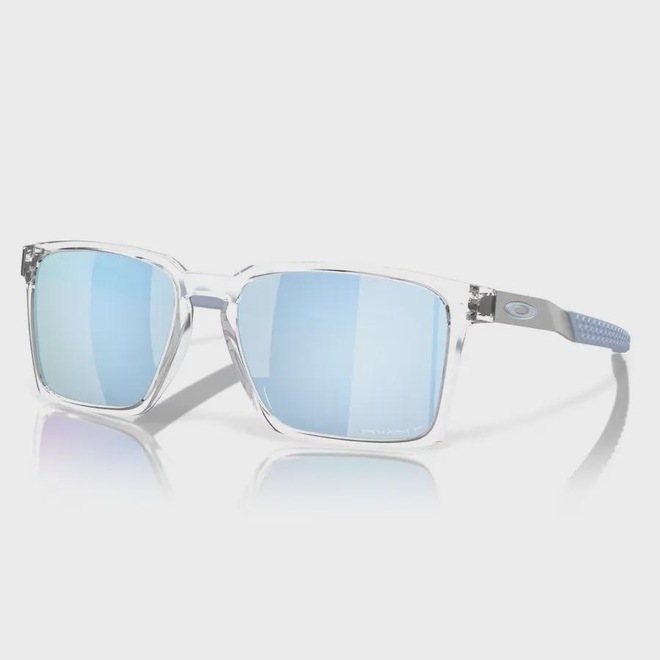 Óculos de Sol Unissex Oakley Exchange Sun Polished Clear Prizm Deep Water Polarized - Foto 1
