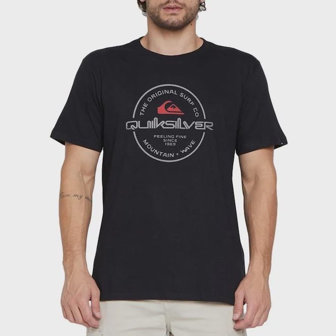 Camiseta Quiksilver Circle Up - Masculina - Foto 1