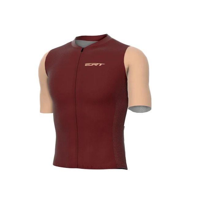 Camisa de ciclismo ERT Euro Grená slim fit - Unissex - Foto 1