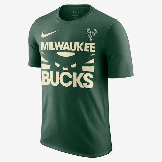Camiseta Nike NBA Milwaukee Bucks Courtside - Masculina - Foto 1