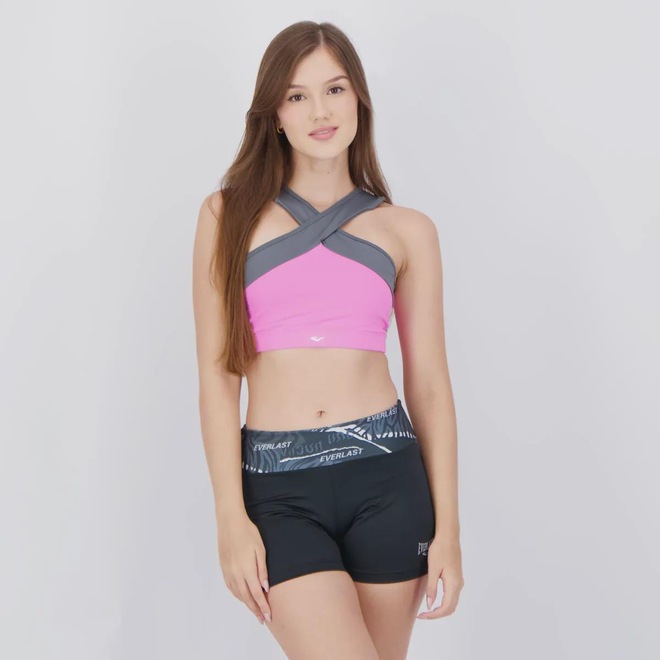 Conjunto Shorts E Top Everlast Basic Iv - Feminino - Foto 1