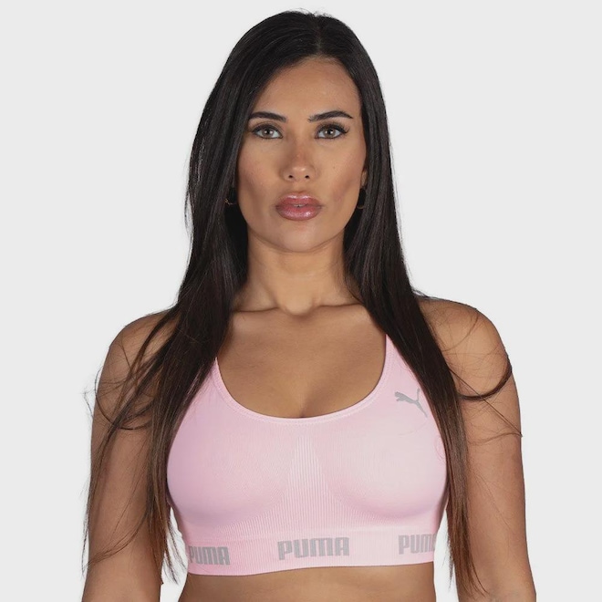 Top Puma Sem Costura - Feminino - Foto 1