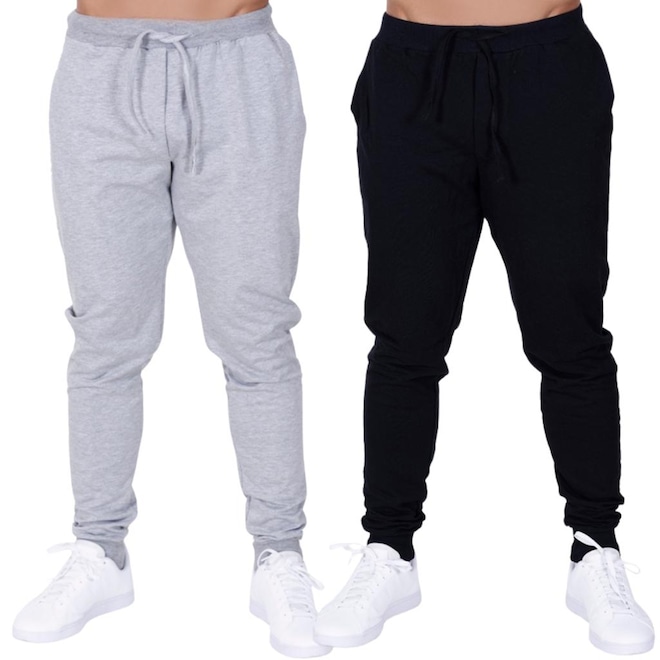 Kit Calça Moletom Esportiva Plus Size Frishop - 2 Unidades - Masculino - Foto 1