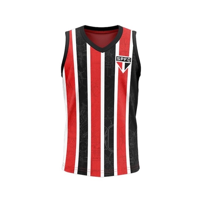 Camiseta Regata Braziline São Paulo Ventre ADT - Masculina - Foto 1