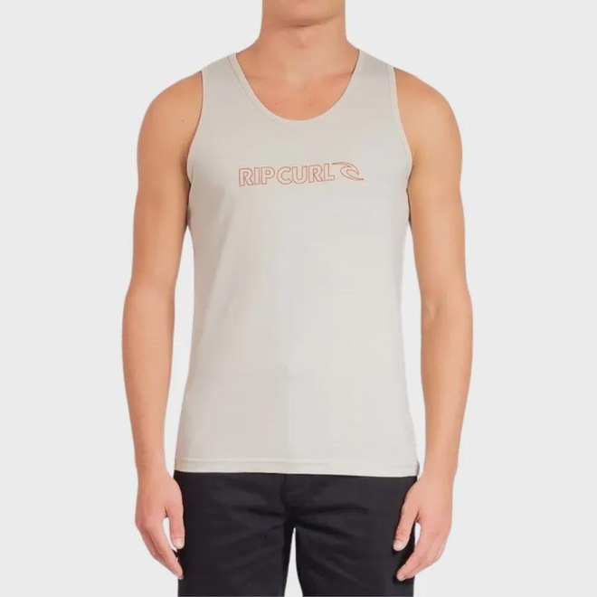 Camiseta Regata Rip Curl New Icon Vintage White - Masculina - Foto 1