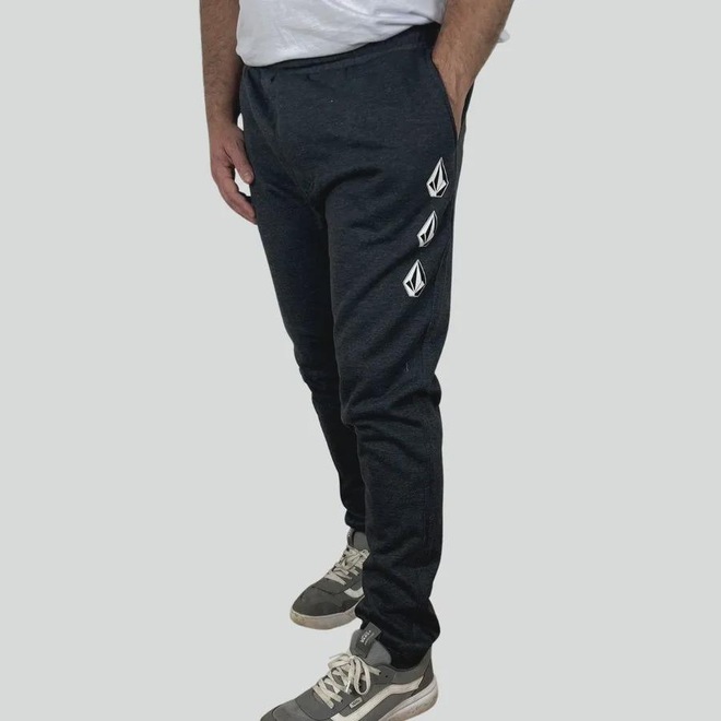 Calça Volcom Moletom Iconic Stone Plus Size - Masculina - Foto 1