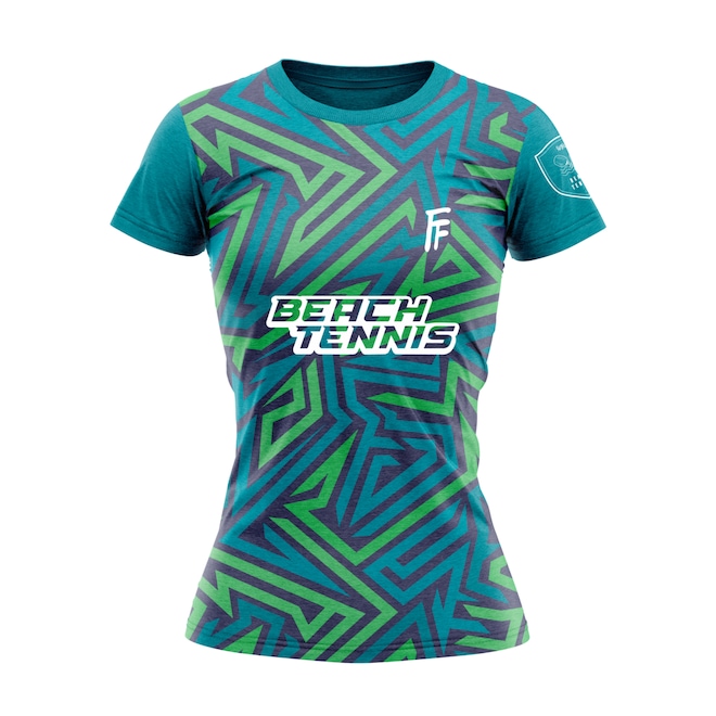 Camiseta Dry Fit Beach Tennis com Proteção Uv50 Cen - Feminina - Foto 1