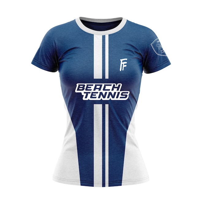 Camiseta Dry Fit Beach Tennis com Proteção Uv50 Cen - Feminina - Foto 1