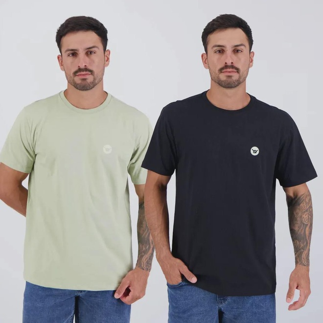 Camiseta Hang Loose - 2 Unidades - Masculina - Foto 1