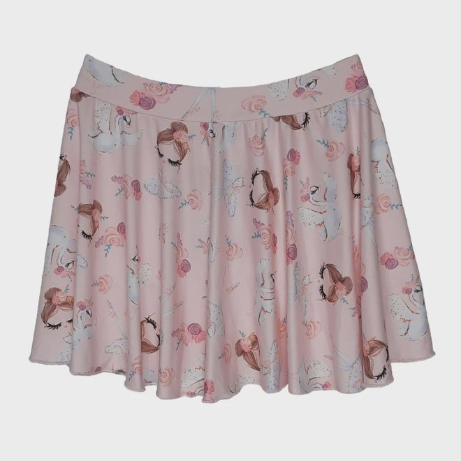 Saia Ballet Vya Fit Gode Estampada - Infantil - Foto 1