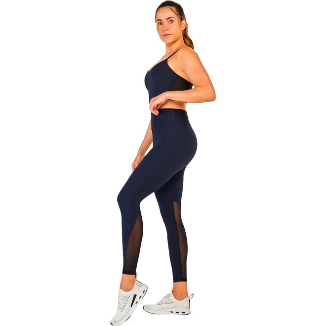 Calça Legging Alto Giro Tule - Feminina - Foto 1