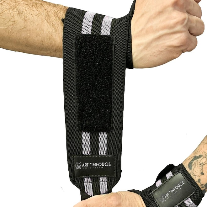 Munhequeira Art In'force Elástica Larga Treino Funcional Academia E Musculação - Foto 1