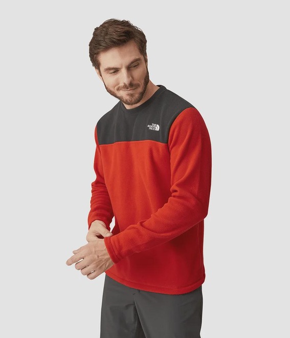 Blusão sem Capuz Fleece The North Face TKA Glacier Crew - Masculino - Foto 1