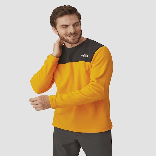 Blusão sem Capuz Fleece The North Face TKA Glacier Crew - Masculino - Foto 1