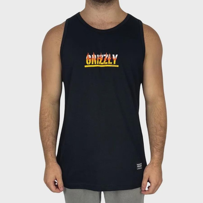 Camiseta Regata Grizzly Fire Starter - Masculina - Foto 1