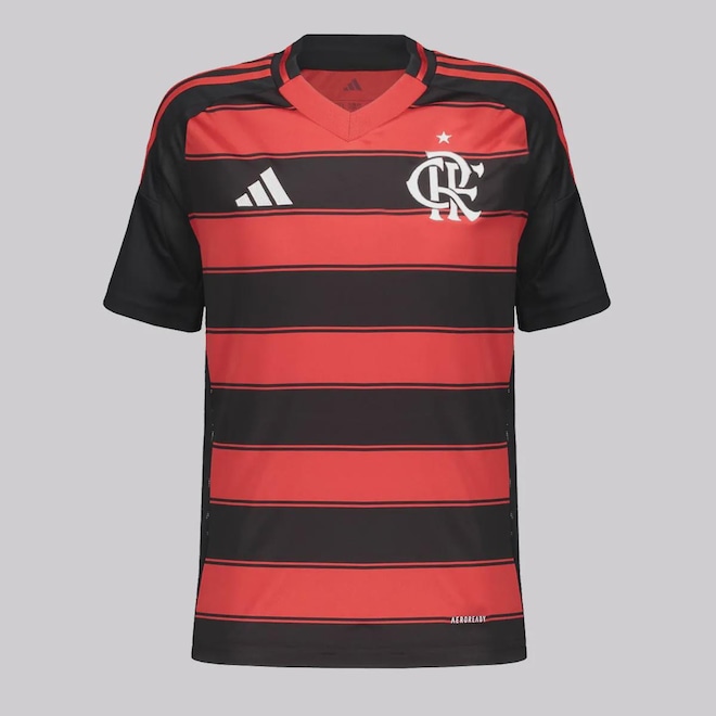 Camisa do Flamengo I 2025 adidas - Infantil - Foto 1