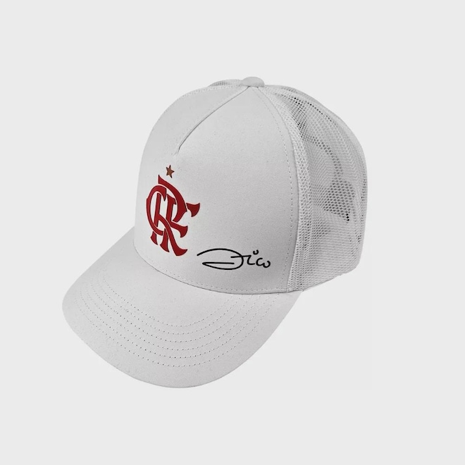Boné Supercap Trucker Flamengo Silk 3d Zico - Unissex - Foto 1