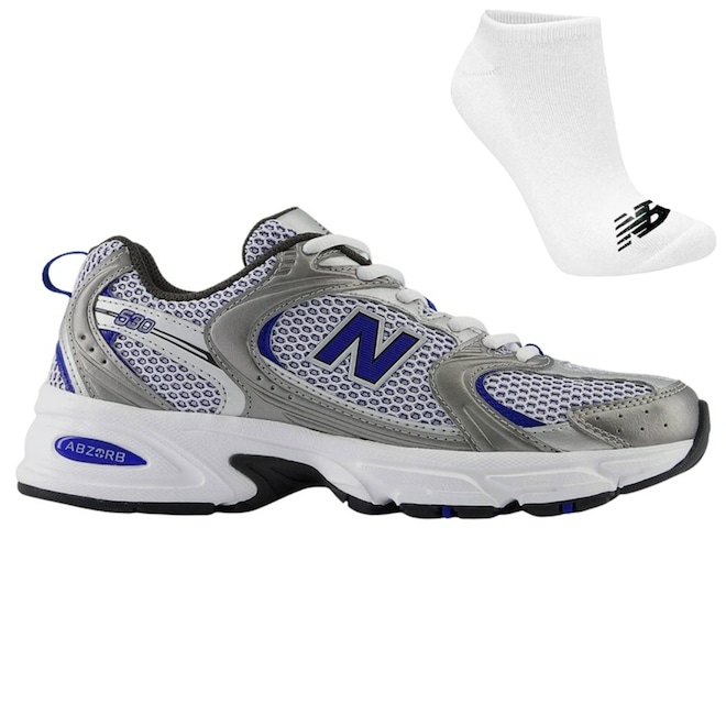 Kit Tênis New Balance 530 e Meia - Masculino - Foto 1