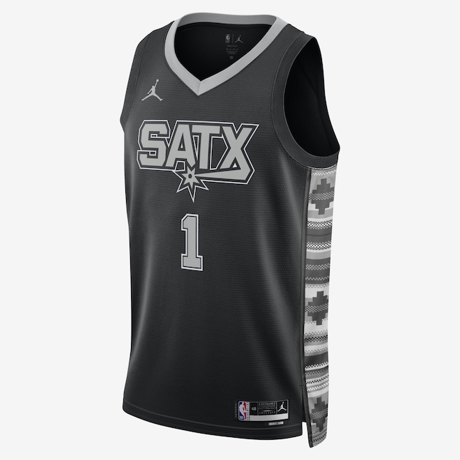 Camiseta Regata Nike NBA Keldon Johnson San Antonio Spurs Keldon Johnson Statement Edition - Masculina - Foto 1