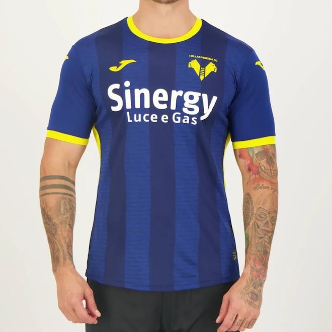 Camisa Hellas Verona I Joma 23/24 Jogador - Masculina - Foto 1
