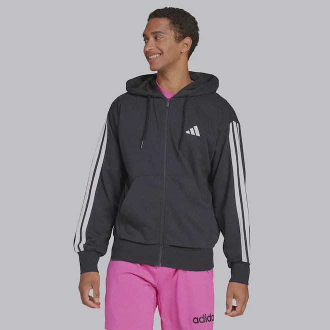 Jaqueta adidas Essentials 3 Stripes - Masculina - Foto 1