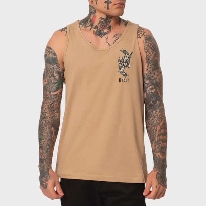 Camiseta Regata Okdok Artistic Tattoo Hands - Masculina - Foto 1