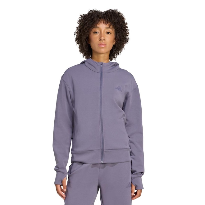 Jaqueta adidas D4T FZ Hoodie - Feminina - Foto 1