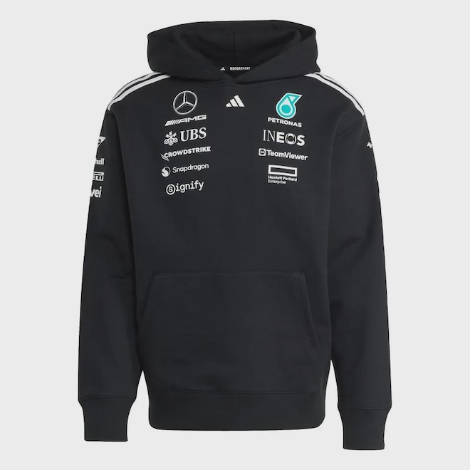 Blusão De Moletom Capuz adidas Mercedes Amg Petronas Fórmula 1 Team - Masculino - Foto 1