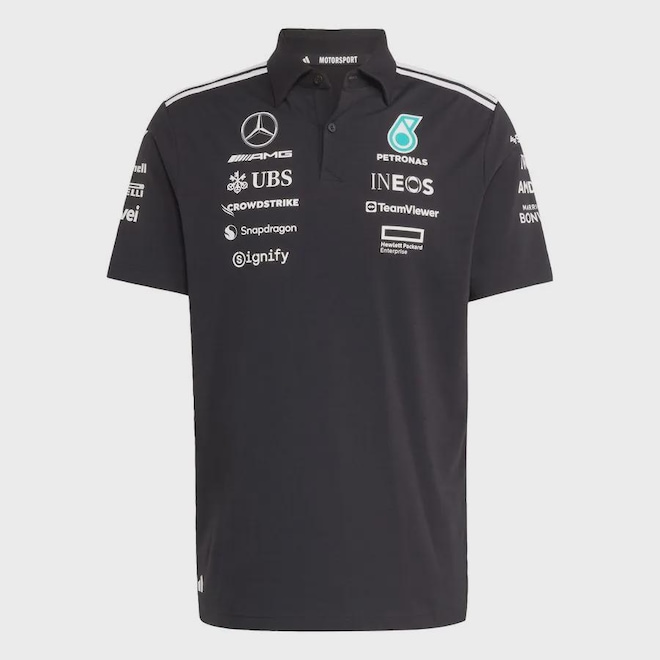 Camisa Polo adidas Mercedes Amg Petronas Fórmula 1 Team - Masculina - Foto 1