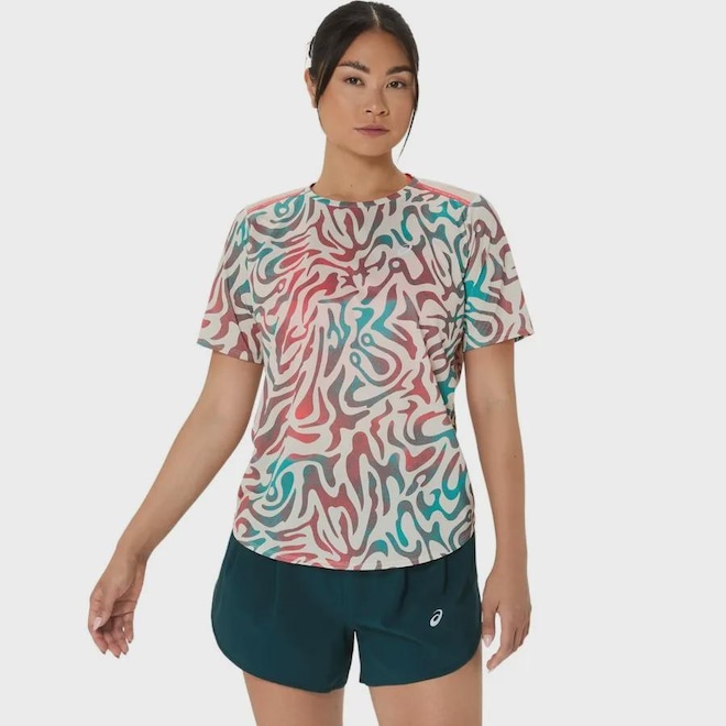 Camiseta Asics Road All Over Print - Feminina - Foto 1