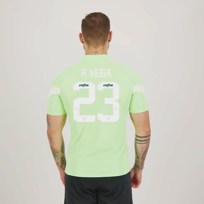 Camisa do Palmeiras Treino 2023 Fluorescente 23 R. Veiga Puma - Masculina - Foto 1