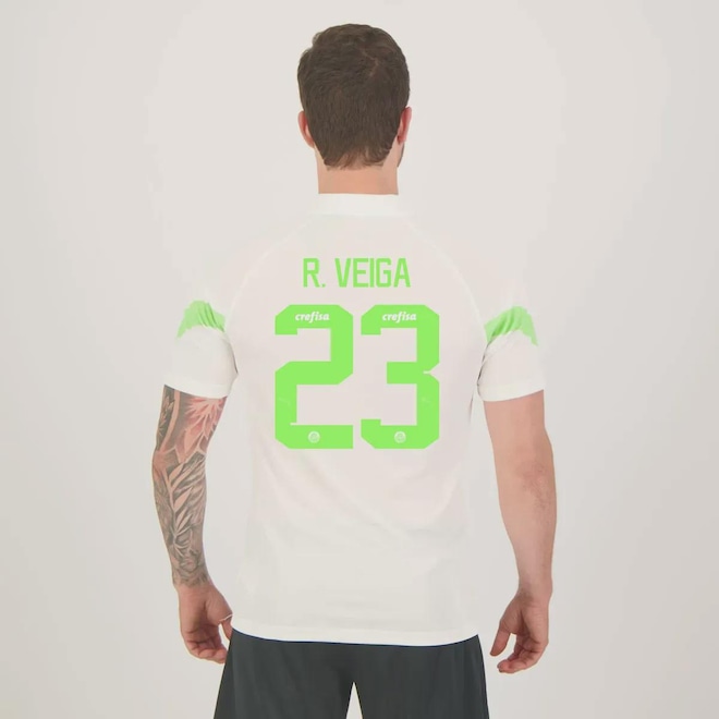Camisa Puma Palmeiras Treino 2023 Branca 23 R. Veiga - Foto 1