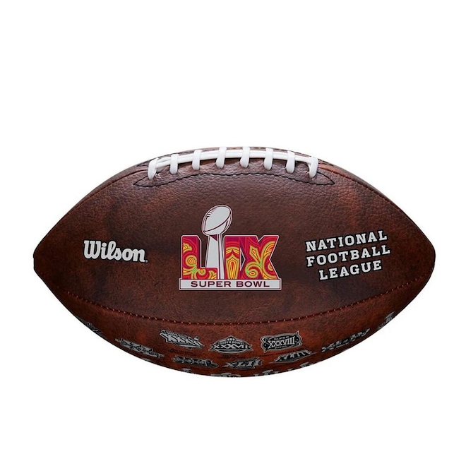 Bola de Futebol Americano Wilson NFL Super Bowl Lix Throwback - Foto 1