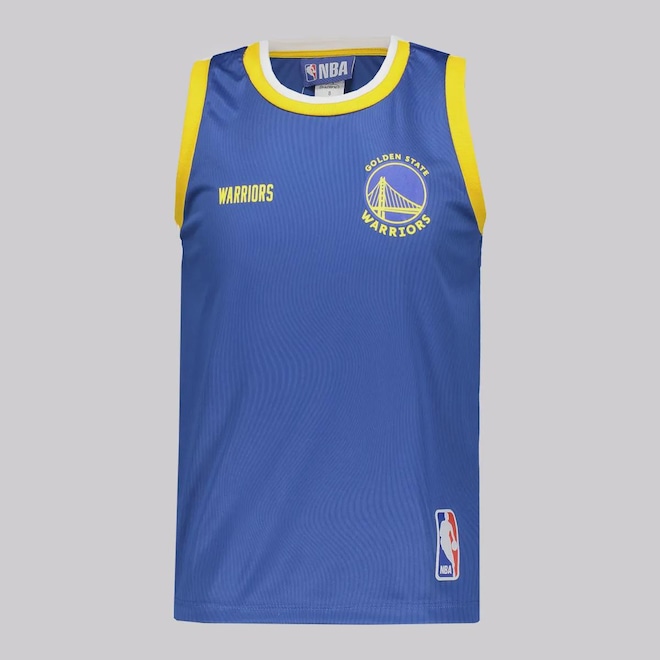 Camiseta Regata NBA Golden State Warriors Blooming - Infantil - Foto 1