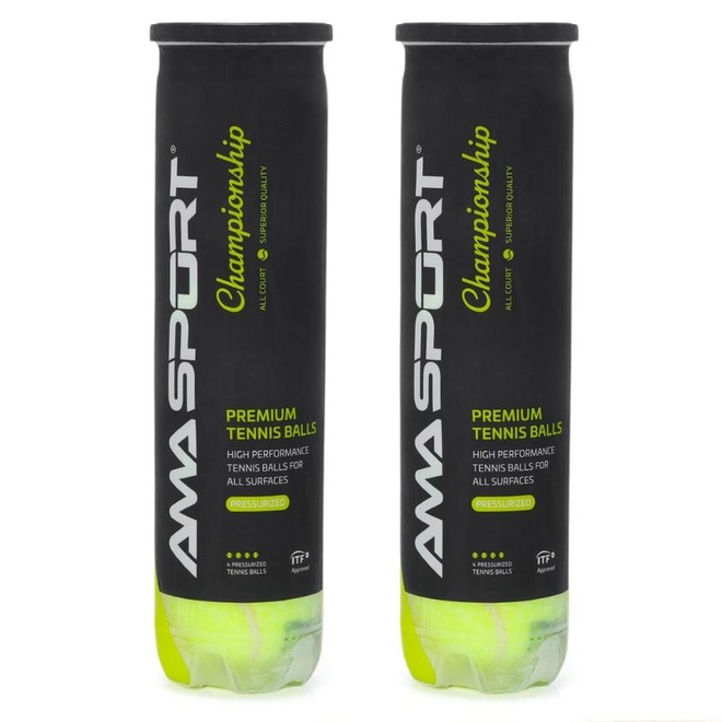 Bola de Tênis Ama Championship Pack com 2 Tubos 8 Bolas - Foto 1