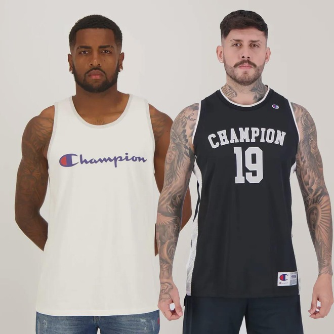 Camiseta Regata Champion - 2 Unidades - Masculina - Foto 1