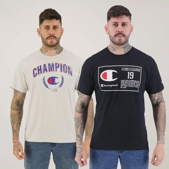Camiseta Champion - 2 Unidades - Masculina - Foto 1