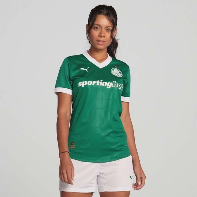 Camisa do Palmeiras I 2025 Puma Jogador - Feminina - Foto 1
