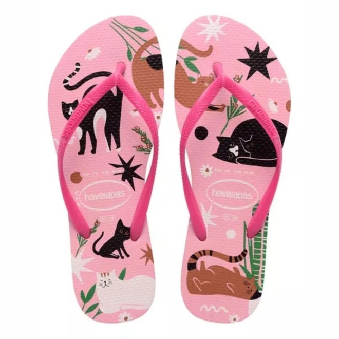 Chinelo Havaianas Slim Pets - Feminino - Foto 1