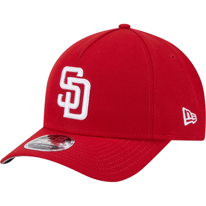 Bone Aba Curva New Era 9FORTY M-Crown A-Frame MLB San Diego Padres - Adulto - Foto 1