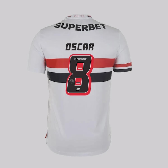 Camisa New Balance São Paulo I 2025 8 Oscar - mASCULINA - Foto 1