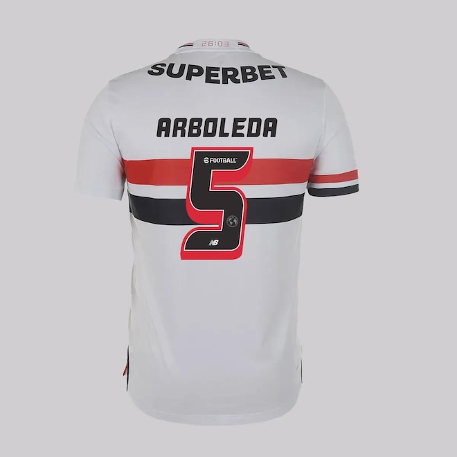 Camisa New Balance São Paulo I 2025 5 Arboleda - Masculina - Foto 1