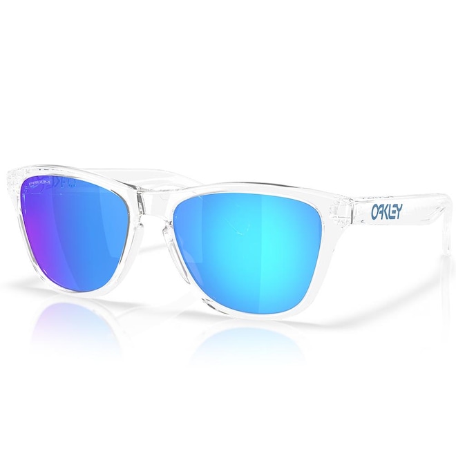 Óculos de Sol Oakley Frogskins S Polished Clear 0153 - Unissex - Foto 1