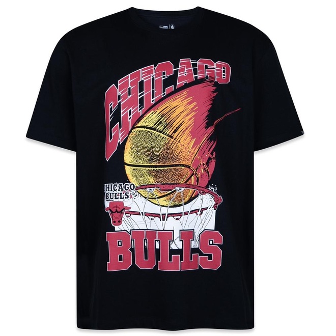 Camiseta New Era Regular Nba Chicago Bulls Core - Masculina - Foto 1