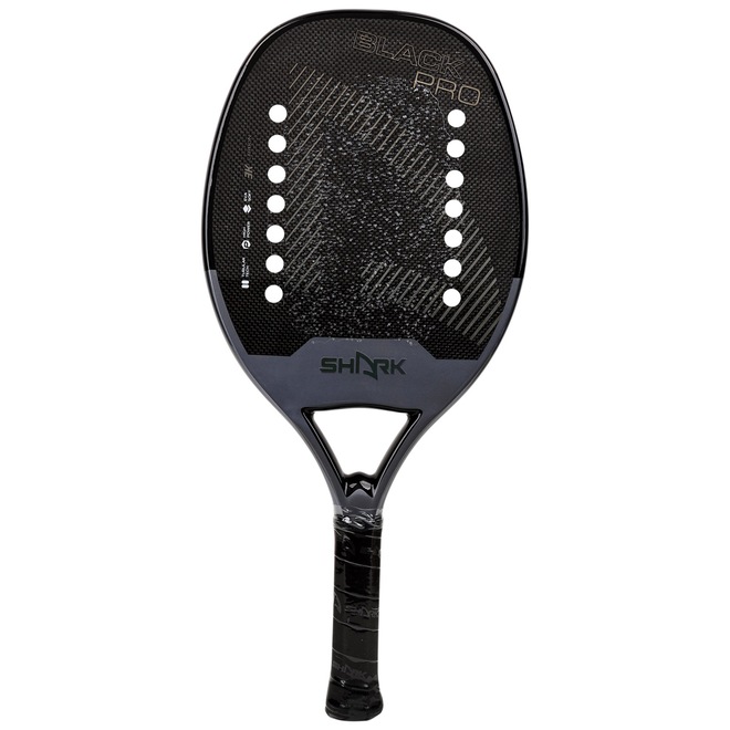 Raquete Beach Tennis Shark Black Pro 3k 2025 - Foto 1