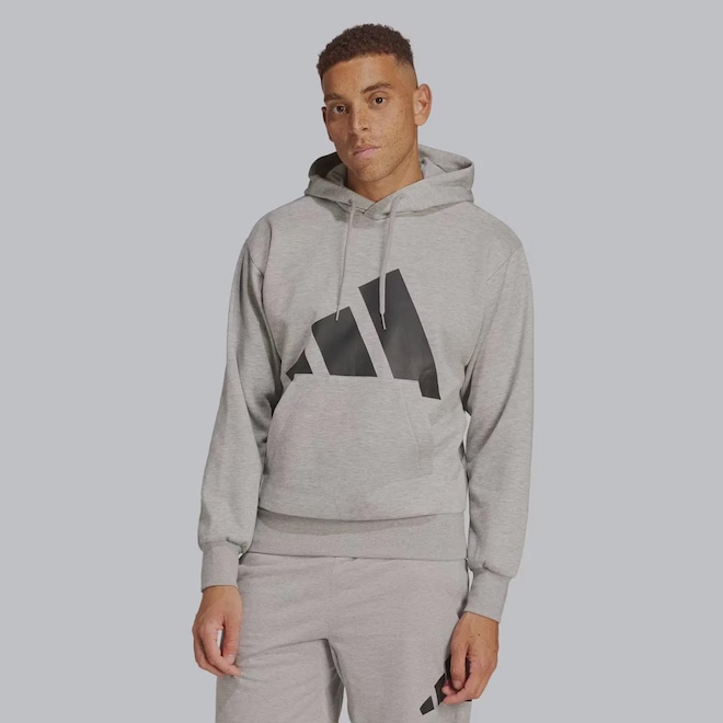 Blusão Adidas Big Logo Com Capuz - Masculino - Foto 1
