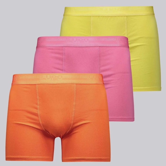 Cueca Lupo Boxer Elastic - 3 Unidades - Masculino - Foto 1
