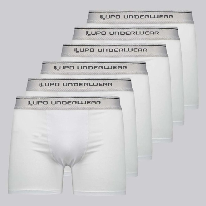 Cueca Lupo Boxer Elastic - 6 Unidades - Masculino - Foto 1